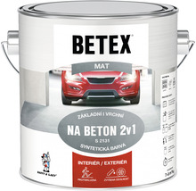 Barva na beton Betex pro vnitřní i venkovní použití v kbelíku s barvou