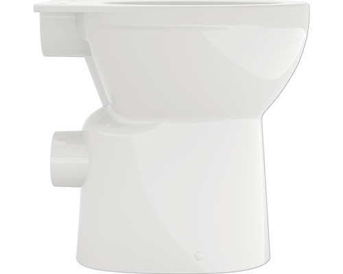 Stojící toaleta ze sanitární keramiky, boční pohled