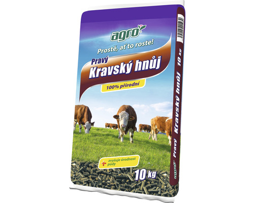 Hnůj kravský sušený granulovaný 100% Agro 10 kg