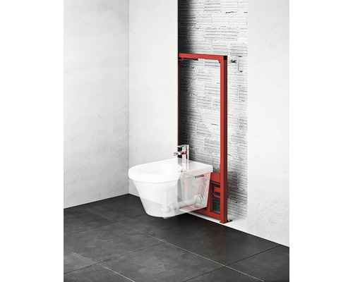 Předstěnový instalační prvek pro závěsné WC s nádržkou a montážními úhelníky