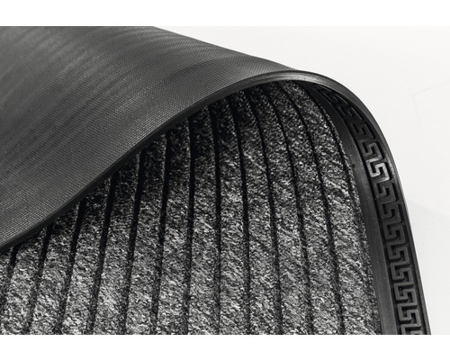 Čisticí rohožka s rýhovanou strukturou a ozdobným okrajem