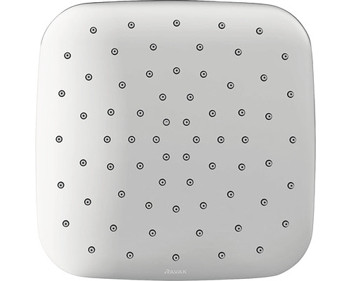 Čtvercová sprchová hlavice s tryskami značky Ravak