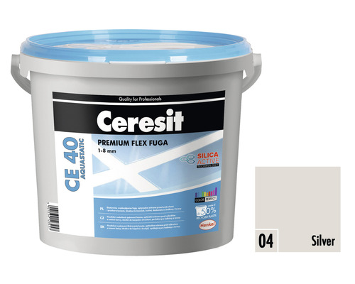 Spárovací hmota CERESIT CE 40 Aquastatic 5 kg 04 silver Ceresit CE 40 Aquastatic Premium Flex spárovací hmota 1-8 mm v kbelíku