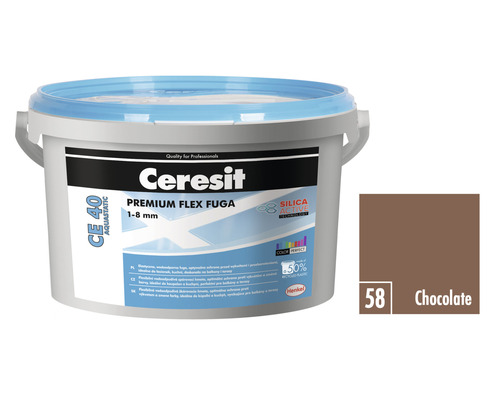 Spárovací hmota Ceresit 40 2 kg odstín Chocolate Kbelík Ceresit Premium Flex Fuga CE 40 Aquastatic, barva čokoláda