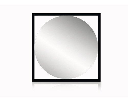 Čtvercové zrcadlo s kulatým zrcadlovým sklem
