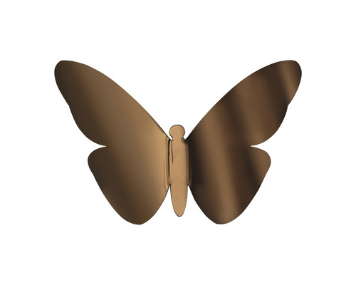 Nástěnná 3D dekorace Crearreda 24013 bronzoví motýli 17x34 cm