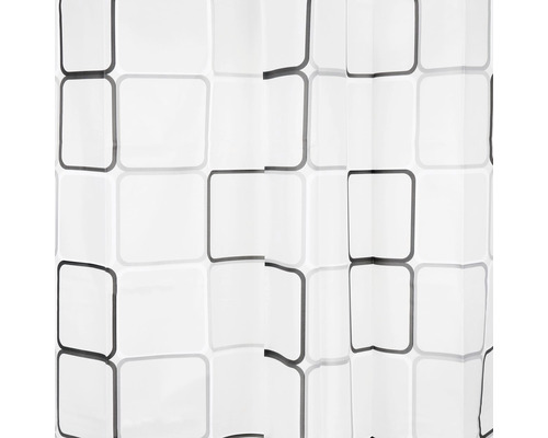 Závěs sprchový CUBI PEVA 180 x 200 cm bílo černý