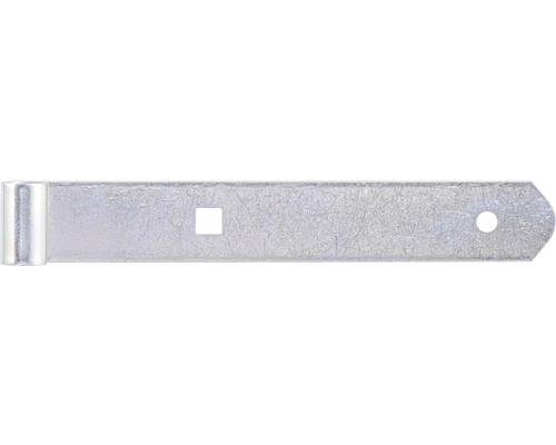 Pásový závěs, Typ 4, lehký, 200x10x30 mm, galvanicky silnovrstvě pozinkováno Kovový pásek se čtvercovým a kulatým otvorem