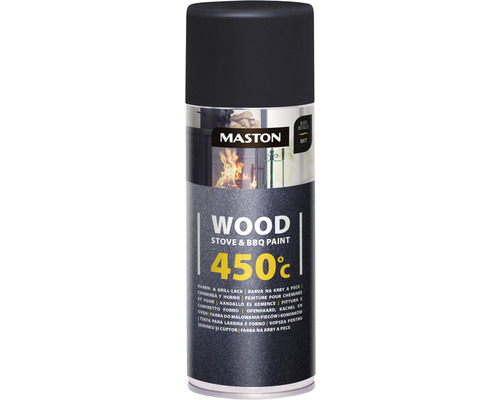 Sprej na kamna a grily 450°C Maston třpytivě černý 400 ml Maston barva na kamna a grily ve spreji