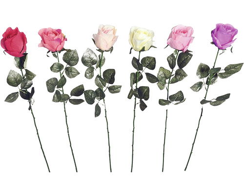 Umělá květina růže poupě 72 cm, mix barev