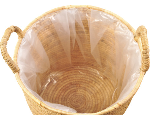 Proutěný košík na rostliny s uchy a fólií