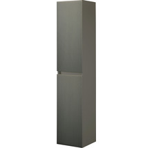 Vysoká skříň se dvěma dvířky a vertikálně rýhovaným povrchem do koupelny