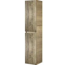 Vysoká skříň se dvěma dvířky a dřevěnou strukturou