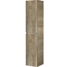 Vysoká skříň se dvěma dvířky a dřevěnou strukturou