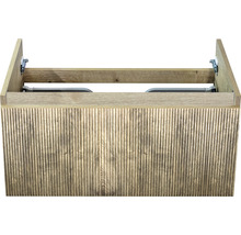 Skříňka pod umyvadlo ze dřeva s rýhovanou přední stranou