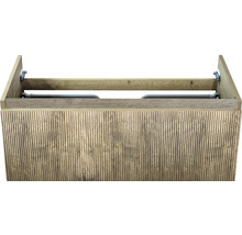 Skříňka pod umyvadlo s dřevěnou strukturou