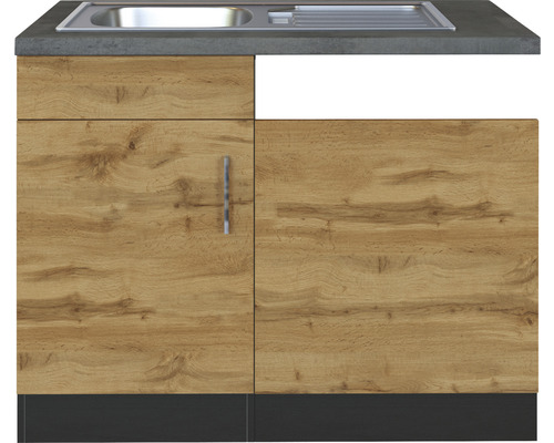 Kuchyňská spodní skříňka s dřezem a dřevěnými dvířky