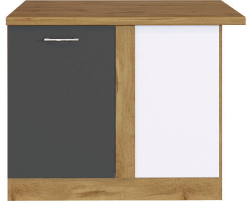 Spodní skříňka s šedými a bílými dvířky