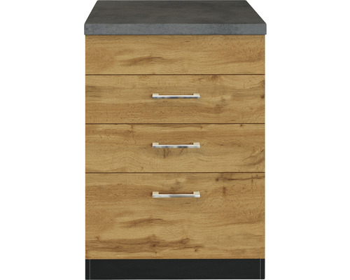 Spodní skříňka se třemi zásuvkami a pracovní deskou