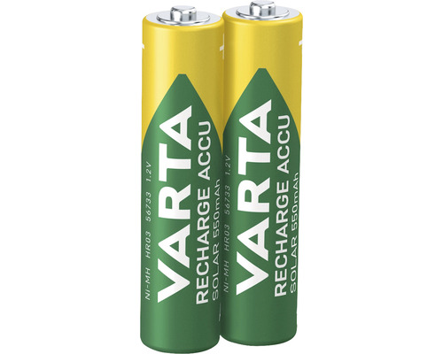 Dobíjecí baterie VARTA SOLAR ACCU AAA 1,2V 550MAH 2ks