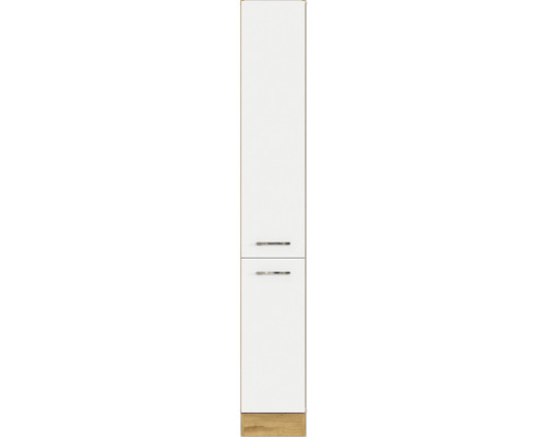 Vysoká kuchyňská skříň se dvěma dvířky a úchyty