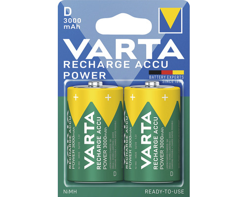 Dobíjecí baterie VARTA ACCU Power D 1,2V 3000mAh 2ks