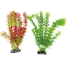 Dvě umělé akvarijní rostliny