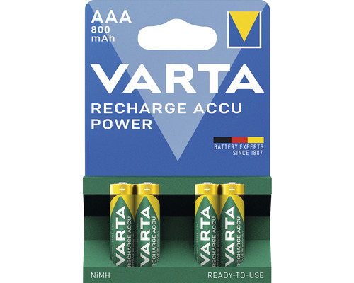 Nabíjecí baterie VARTA MICRO AAA R2U 1,2V 800mAh 4ks-0