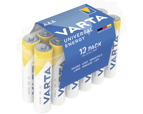Alkalická baterie VARTA AAA LR03 1,5V 12 kusů-0
