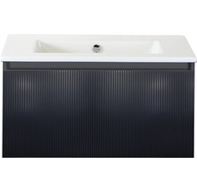 Skříňka pod umyvadlo s rýhovaným povrchem a umyvadlem