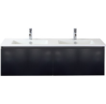 Skříňka pod umyvadlo se dvěma umyvadly a bateriemi