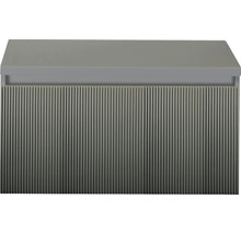 Šedá skříňka pod umyvadlo s rýhovanou přední stranou