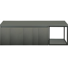 Skříňka pod umyvadlo s rýhovanou přední stranou a otevřenou policí