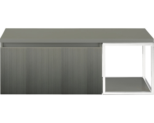 Koupelnová skříňka pod umyvadlo Sanox Frozen 3D petrolej 120 x 43 x 45 cm Skříňka pod umyvadlo s otevřenou policí