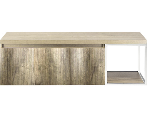 Skříňka pod umyvadlo se zásuvkou a otevřenou přihrádkou