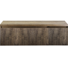 Dřevěná skříňka pod umyvadlo s rýhovanou přední stranou