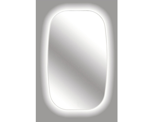 LED zrcadlo do koupelny s osvětlením Retro Line 100 x 60 cm v bílém rámu