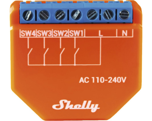 Spínač Shelly se schématem zapojení