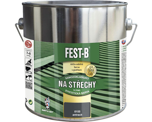 Barva na střechy a kov FEST-B S2141-0155 2v1 antracit 2,5 kg