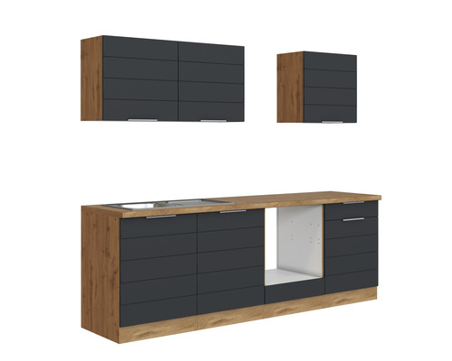 Kuchyňská linka s dřezem, horními a spodními skříňkami