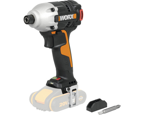 Aku rázový utahovák Worx 20V WX 261.9 bez aku a nabíječky Akumulátorový rázový utahovák Worx s příslušenstvím