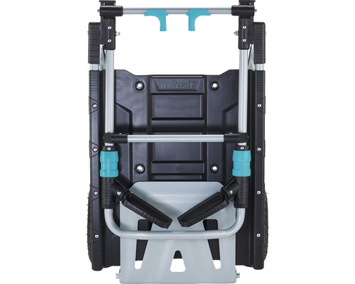 Logo Wolfcraft na transportním vozíku