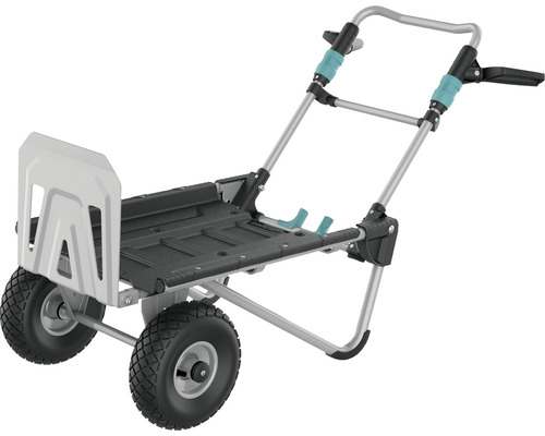 Transportní vozík s kolečky a nastavitelnou rukojetí