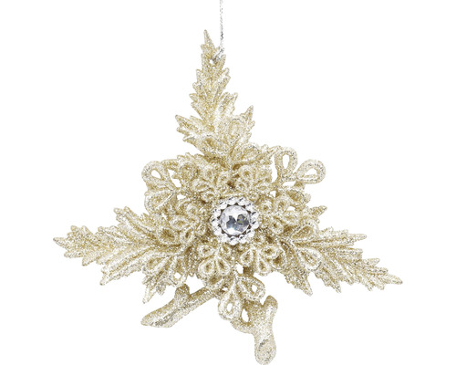 Sněhová vločka pro vánoční dekorace s kamínky