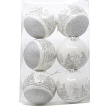 Šest vánočních koulí se zimními motivy v balení