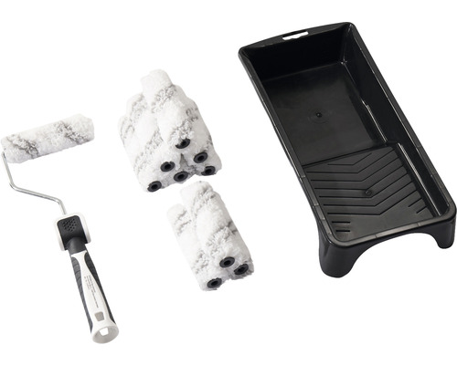 Sada válečků s vaničkou na barvu a několika válečky