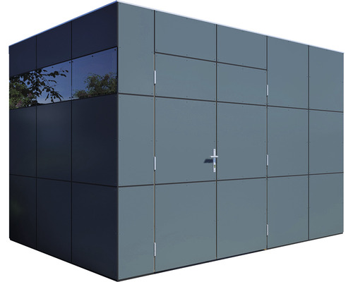 Moderní box na nářadí s oknem a dveřmi