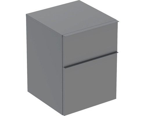 Koupelnová skříňka nízká GEBERIT iCon antracit modřín 45 x 60 x 47,6 cm 502,315 Skříňka pod umyvadlo se dvěma zásuvkami