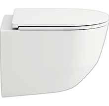 Závěsné WC s uzavřeným designem.