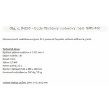 Zádový motorový rosič GÜDE GMS 456